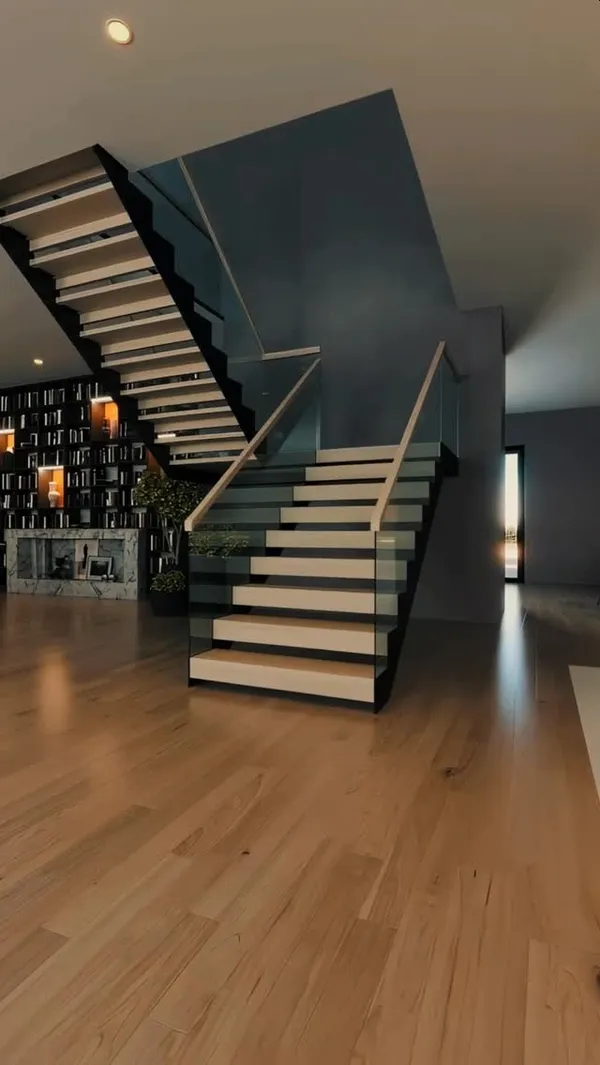 316-grade stainless standoff fitting detail on a frameless glass balustrade system