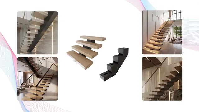 Minimalistic ARC floating stair beam configuration in Hempstead